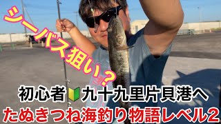 【初心者海釣り】初心者たぬきつねがシーバス？を釣りに九十九里片貝港へ行ってきた！初心者/海釣り/九十九里/片貝港/シーバス/ハゼ