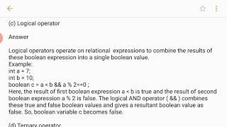 #Operatorsinjava#unit4#part4#questionanswer#icse