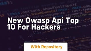 new owasp api top 10 for hackers
