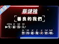 蔡健雅 - 善良的我們【原聲KTV字幕+繁體Mandarin+Pinyin+高音質】