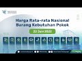 Harga Rata-rata Nasional Barang Kebutuhan Pokok per 22 Juni 2022