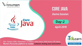 Core Java Day-02 Demo Session - April 2019