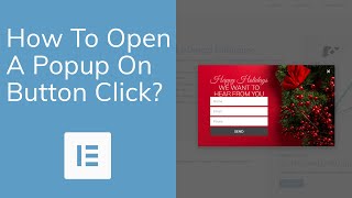 Popup On Button Click [Elementor Pro Tutorial]