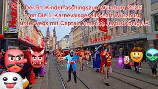 Der 51. Kinderfaschingszug Würzburg 2025 von Die 1. Karnevalsgesellschaft Würzburg