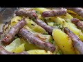 🍽️ salsiccia al forno con patate e piselli🥔🌱