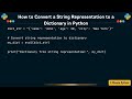 How to Convert a String Representation to a Dictionary in Python
