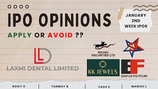 Laxmi Dental, Rikhav Securities, KK Jewel \u0026 other Jan 2nd week IPOs: Primary Market Chatter