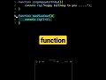 function | javascript tutorial #shorts #html #javascript