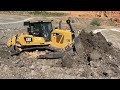 caterpillar d7e bulldozer pushing soil interkat sa