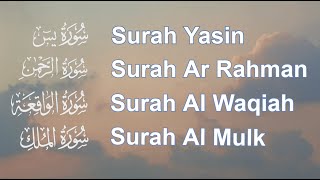 [Lofi themed] Surah Yasin, Ar Rahman, Al Waqiah, Al Mulk | Relaxing Quran for Sleep/ Study 📚🌙