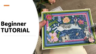 BEGINNER Friendly 🥰5x7 Landscape Scrapbook Mini album tutorial with Graphic 45 Spring is in the Air