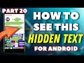 How to See Hidden Text in Photo on Android? | Unhide Black text Painted with Green-salad Marker