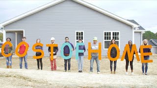 Cost of Home: Volunteers install squares inside Habitat home