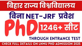 📢 PhD Admission 2025 |  State  University Notifications  @universitynewsindia