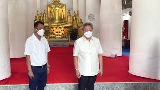 นายกประเสริฐ บุญชัยสุข ให้โอวาท ในงานถวายเทียนออนไลน์ 2564