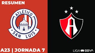 Resumen y Goles | San Luis vs Atlas | Liga BBVA MX | Apertura 2023 - Jornada 7