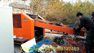 Fish nets, nylon waste cutter crusher, customized capacity and discharge size   鱼网、尼龙绳切块、切段