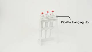 StonyLab Chemical Resistant Lab Universal Pipette Holder for Single Channel Pipettes - L Shape