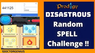 My Disastrous Prodigy Random Spell CHALLENGE | Prodigy Math Game 2020 | w/1DoctorGenius
