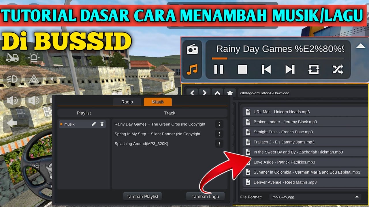 CARA MENAMBAHKAN MUSIK/LAGU DI BUSSID ‼️MUDAH TERUNTUK PEMULA - YouTube