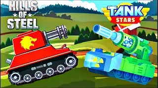 Hills Of Steel  VS  Tank Stars Update - REAPER Tank vs ATOMIC Tank | Android Gameplay FHD