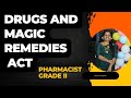 Drugs and Magic Remedies Act 1954|Dpharm|Bpharm|Pharmacist Grade Isruthiprabha|sruthis pharma world