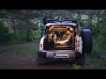 STEALTH CAR CAMPING in the SECRET FOREST [ LAND ROVER NEW DEFENDER 110 ]