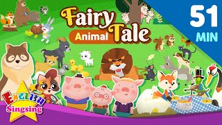 Animal Stories - Fairy tale Compilation | 51 minutes English Stories (Reading Books)