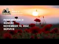 Remembrance Sunday | 10:00 a.m. Service | November 10, 2024