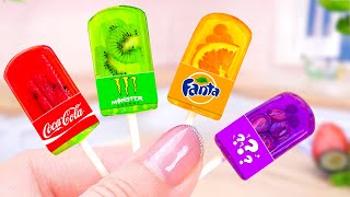 Colorful Fruit Jelly Popsicles 🌈 Honey Jelly From Coca Cola Fanta Mountain Dew a
