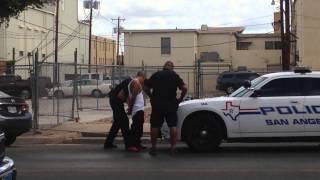 San Angelo Police Search a Man for Contraband