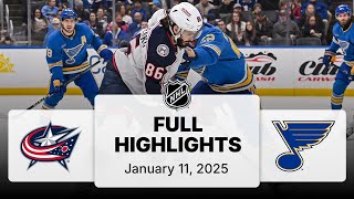 NHL Highlights | Blue Jackets vs. Blues | January 11, 2025