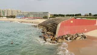 4K Matosinhos beach:walk Autumn 🍂 Castelo do Queijo