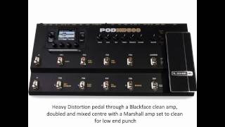 Line 6 POD HD500 heavy metal tones / patches demo