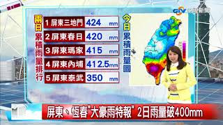 雅婷氣象報報 熱低中心遭破壞 目前屏東山區、台東雨仍大│中視午間氣象 20180615