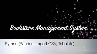 Bookstore Management System (Python)