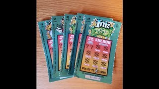 Five $1 Ink Canadian Scratch Lottery Tickets