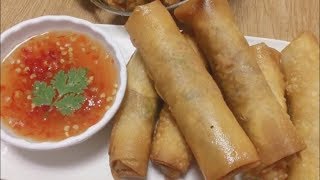 ปอเปี๊ยะทอด | Chicken Spring Rolls  (ไส้ไก่ผักรวม) อร่อยง่ายๆ by ครัวสุขใจ