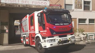 4K - AIB Ford Ranger + APS Iveco Eurocargo Maxicity II Serie Vigili del Fuoco Messina in sirena