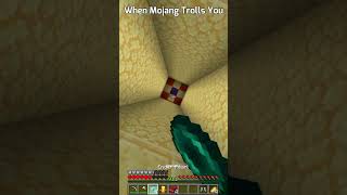 When Mojang Trolls You #minecraft #gaming #memes #shorts