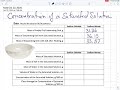 Concentration of a saturated solution - Data analysis