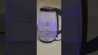 Cordless Glass kettle with led #shorts #shortsviral #shortsvideo #glasskettle #cordlesskettle