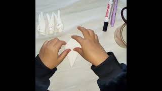 Making Bunny Rabbit head with tissue paper\\ Abhiyan's Art and Craft \\ #artandcraft #rabbit