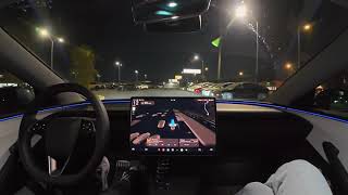 Tesla Full Self-Driving (Supervised) 13.2.5 Struggles to Find Exit to Parking Lot