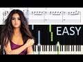 Selena Gomez & Marshmello - Wolves - EASY Piano Tutorial + SHEETS