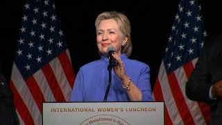 Full Video: Hillary Clinton speaks at International Women's Luncheon