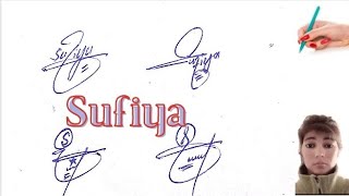 Sufiya Sign style#signature experts #name signature with arooj