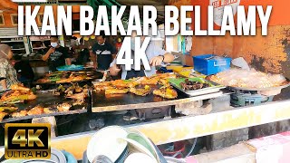 IKAN BAKAR JALAN BELLAMY 4K 60FPS - GRILLED FISH MALAYSIAN STYLE - EXCELLENT STREET FOOD