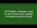 PYTHON : Adding line to scatter plot using python's matplotlib
