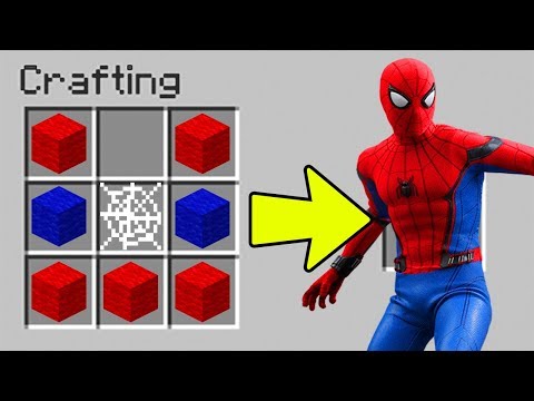 HOW TO CRAFT THE SPIDERMAN OUTFIT IN MINECRAFT! HOW TO CRAFT THE SPIDERMAN OUTFIT IN MINECRAFT!